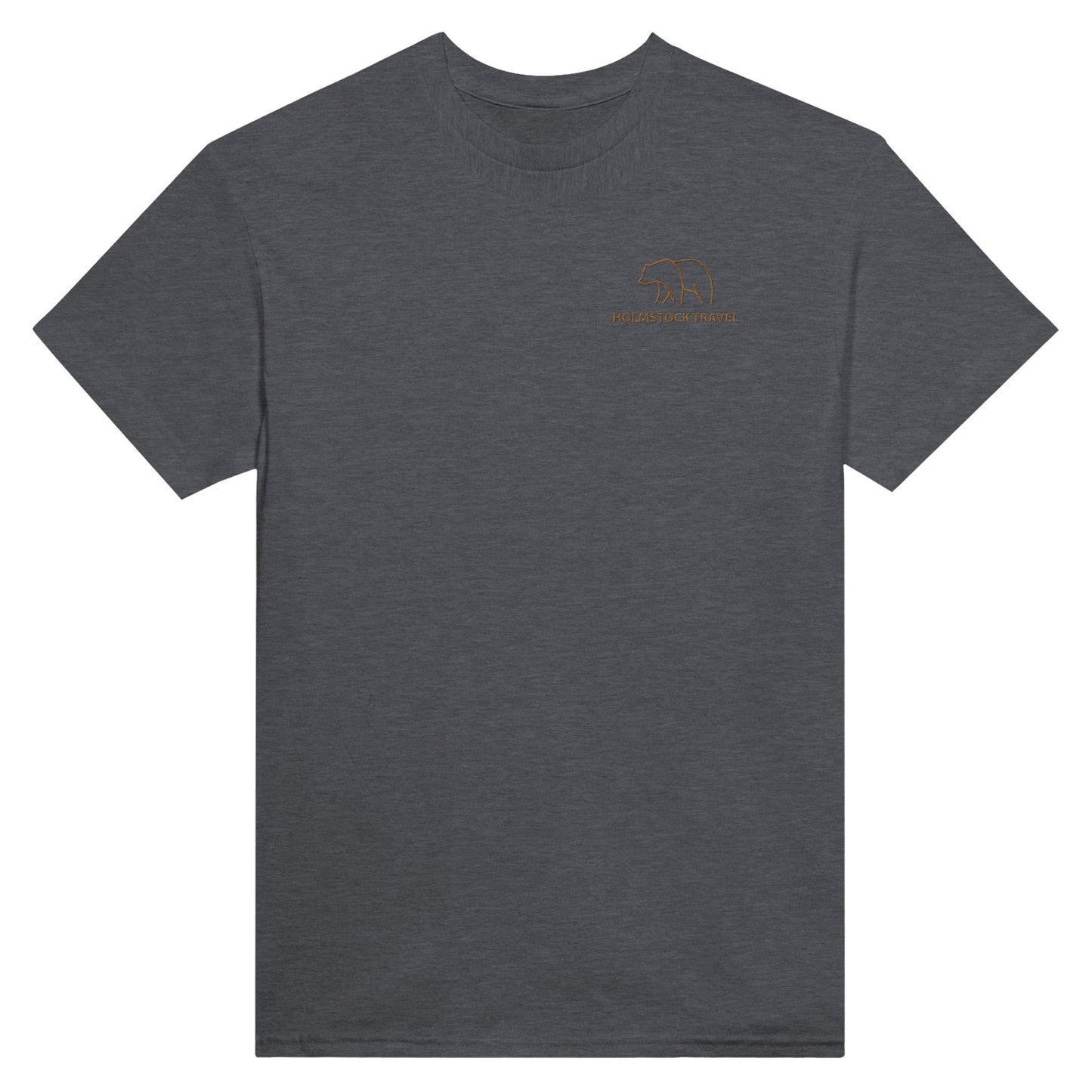 Antraciet - Outdoor t-shirt van Holmstock Collectie - met geborduurd BEAR logo op de borst. Kwaliteitskleding merchandise van Holmstock Travel.