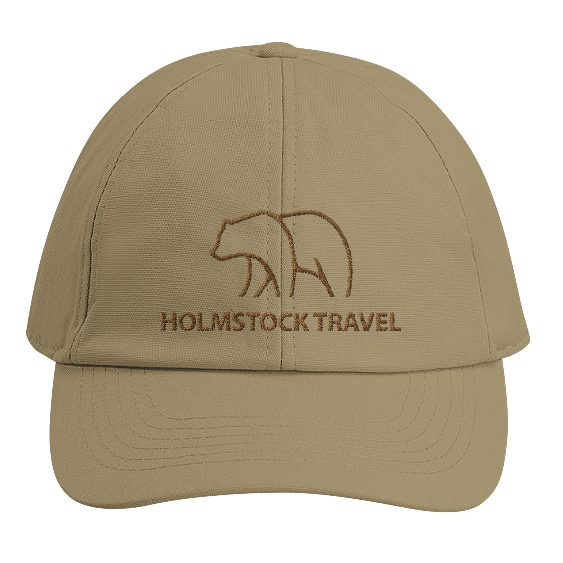 Sand - Holmstock Bear Cap - with Swedish and Finnish flag - Merchandise Holmstock Travel Outdoor gear store. Front view.