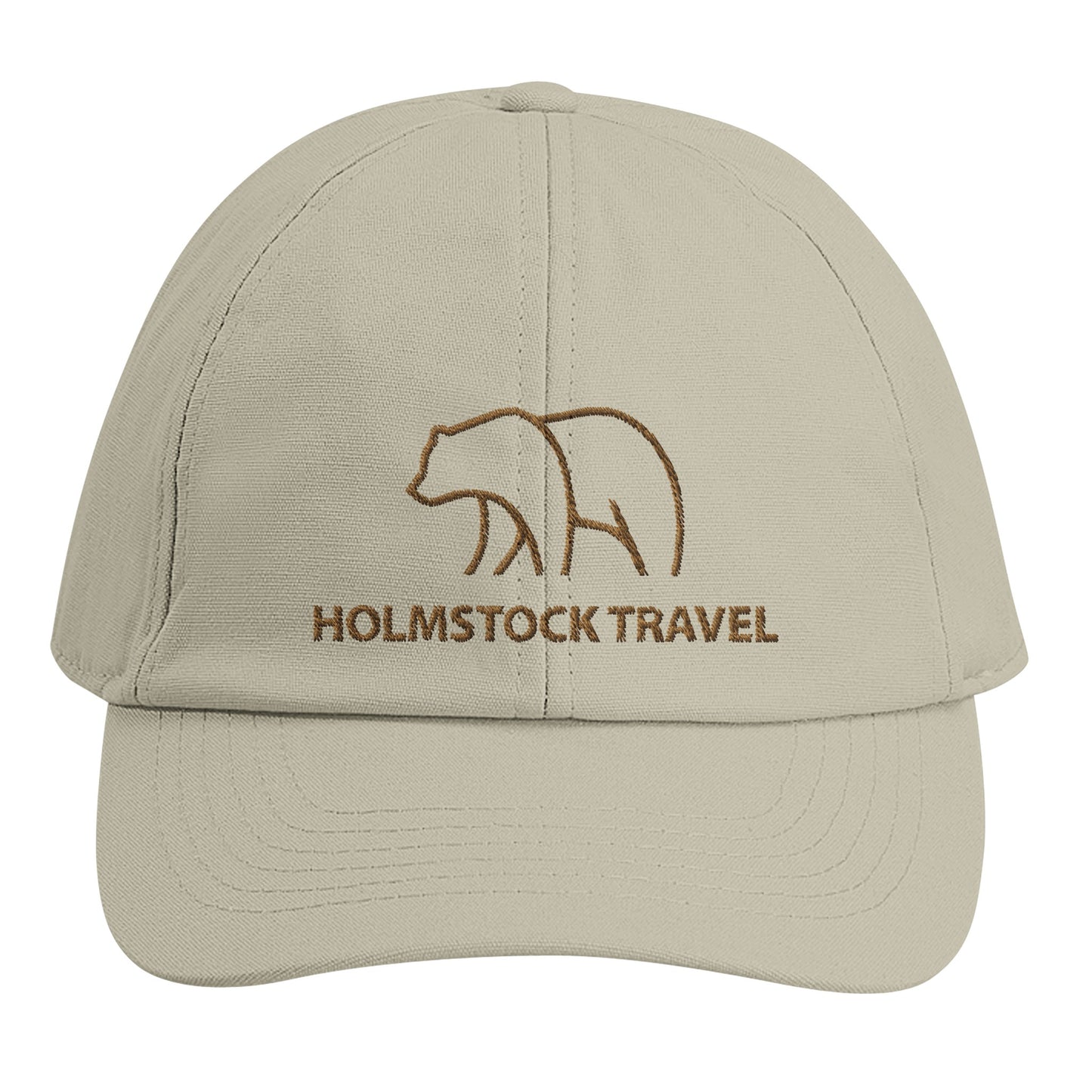 Beige - Holmstock Bear Cap - with Swedish and Finnish flag - Merchandise Holmstock Travel Outdoor gear store - front view