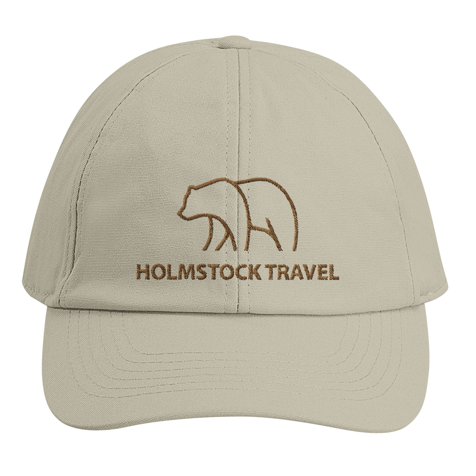 Beige - Holmstock Bear Cap - with Swedish and Finnish flag - Merchandise Holmstock Travel Outdoor gear store - front view