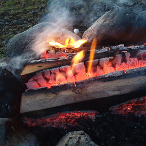 Vakantie in Zweden pure gezelligheid aan het kampvuur. Fika pauze of bbq grillen van vis, vlees of vegetarische maaltijden.