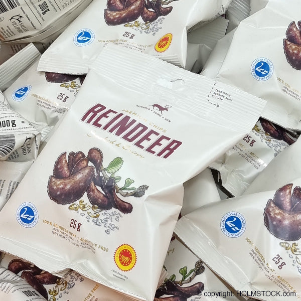 Rendiervlees, Rendier, Rendier souveniers, Rendier snacks - Het rendier is in Fins Lapland voor van alles te gebruiken.
