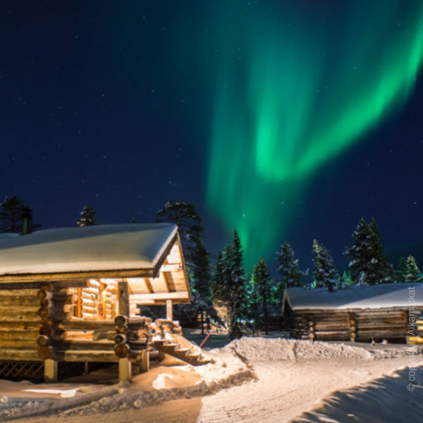 Rovanieme, Saariselkä, Inari - Het echte hoge finse noorden op pad naar je traditionele log cabin en op jacht naar het noorderlicht. Reizen met Holmstock Travel.
