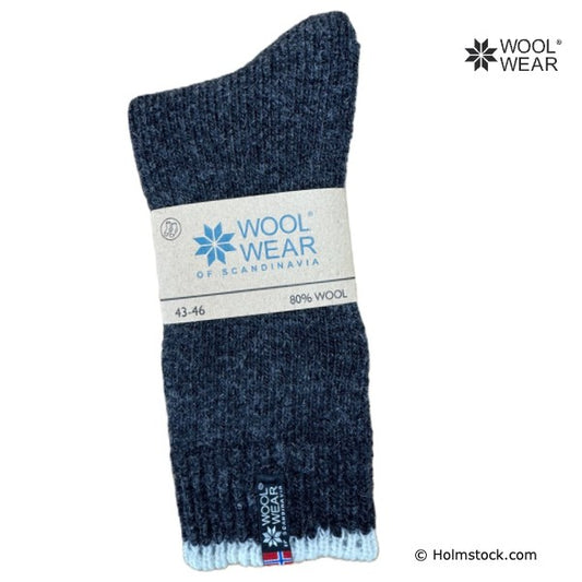 Zachte, dikke ESKIMO wollen sokken van Woolwear of Scandinavia, gemaakt van 80 procent Noorse lamswol. Kleur: Antraciet