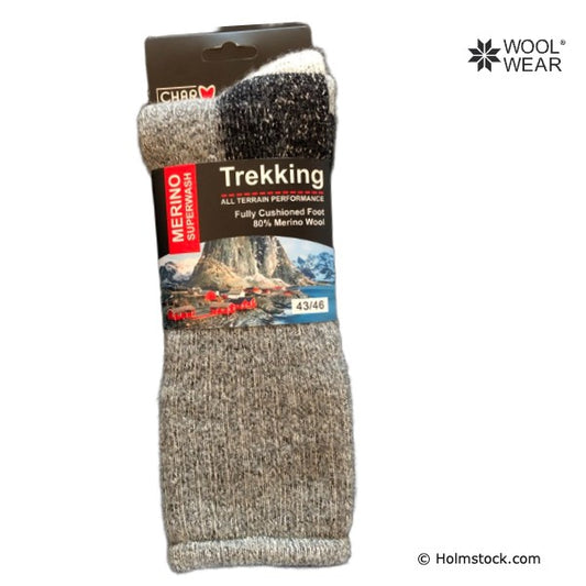 Merino Trekking sok van Woolwear of Scandinavia. Perfecte klimaatregeling in je schoen tijdens je outdoor activiteiten in bijvoorbeeld Lapland.