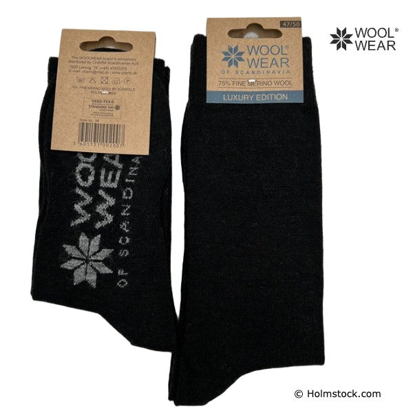 Dunne, zachte merinosokken van Woolwear of Scandinavia, gemaakt van gecertificeerde OEKO-TEX merinowol.